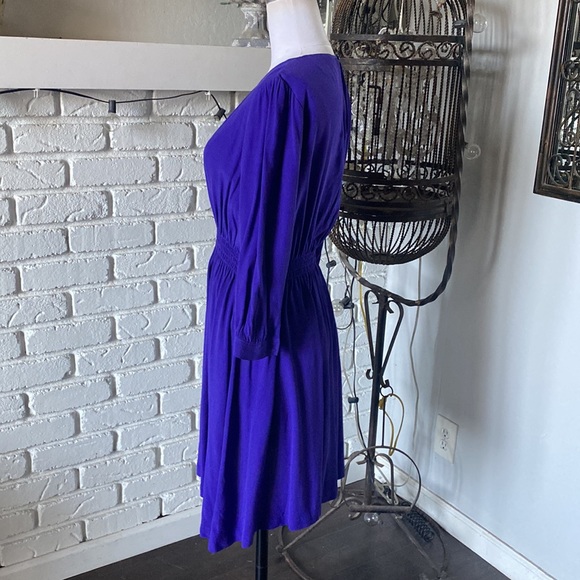 KATE SPADE New York ZARI DRESS CREPE ELASTIC SHIRRED WAIST FIT FLARE 8 - Picture 4 of 10